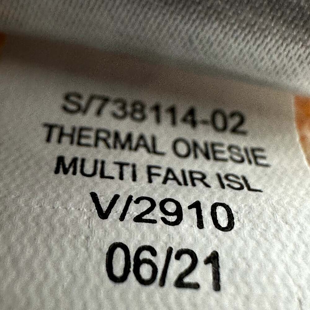 Old Navy Thermal Knit One-Piece Pajamas Waffle Festival Fair Isle Rainbow M - Picture 5 of 6